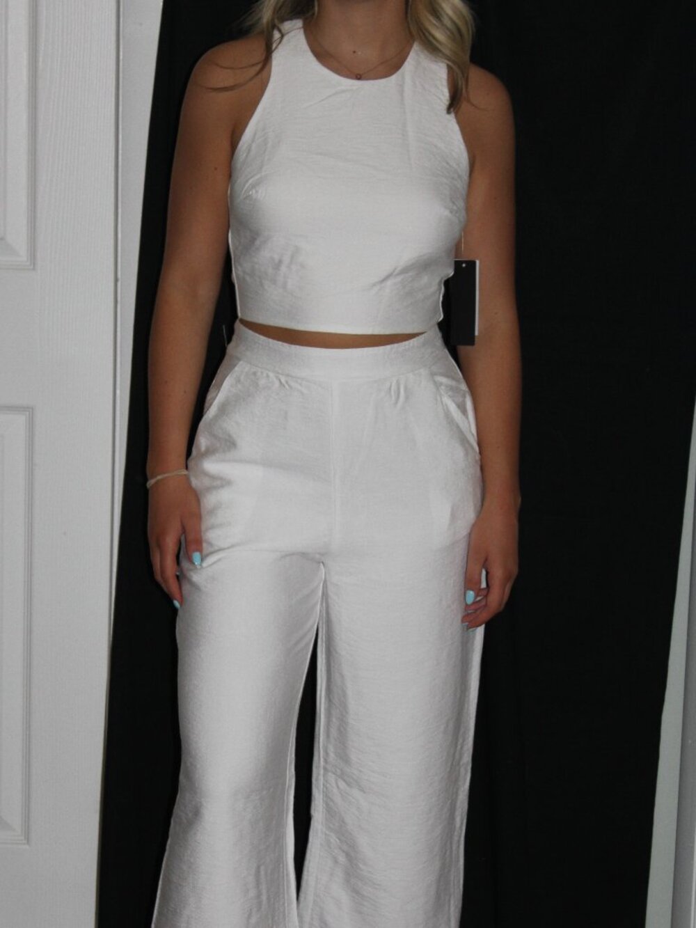City Studio White Pants Top Size 1